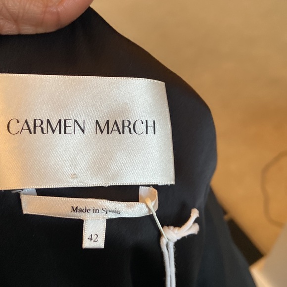 NWT CARMEN MARCH GATHERED CREPE MINI DRESS - Picture 14 of 16